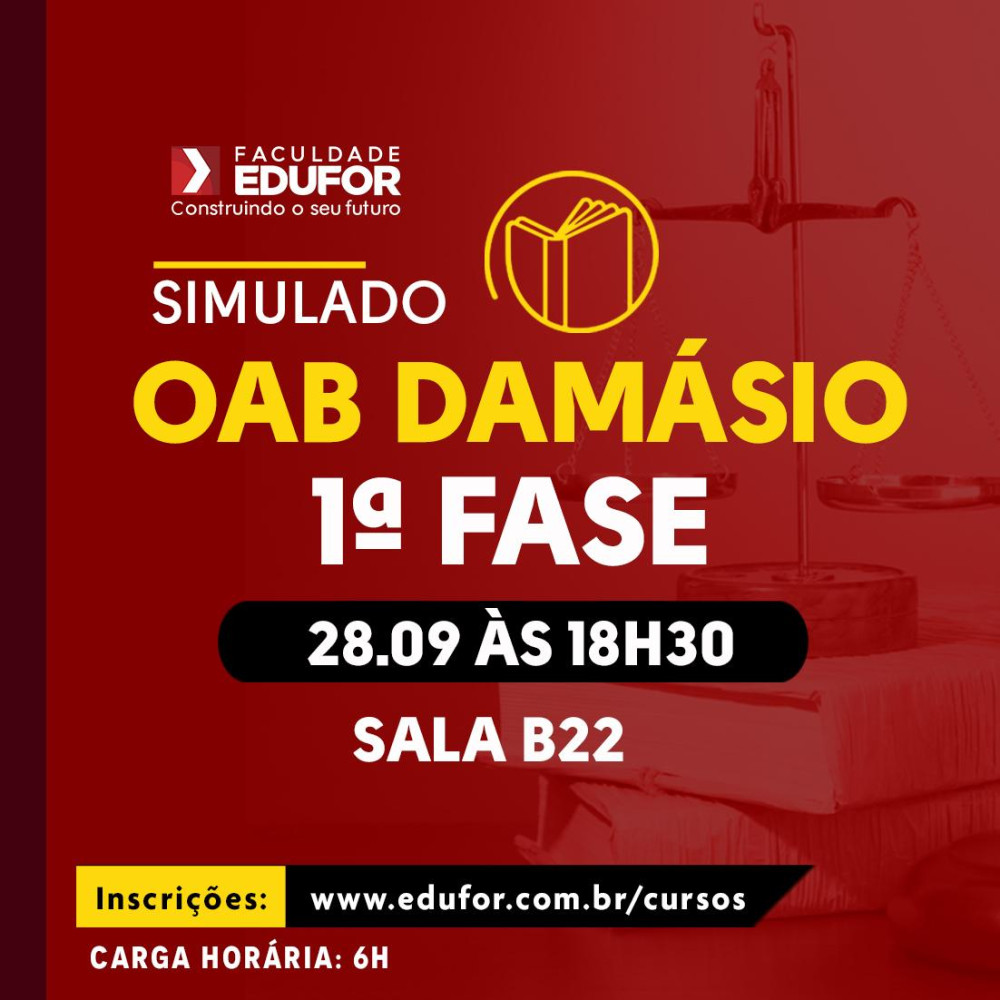 Simulado OAB em parceria com a Damásio