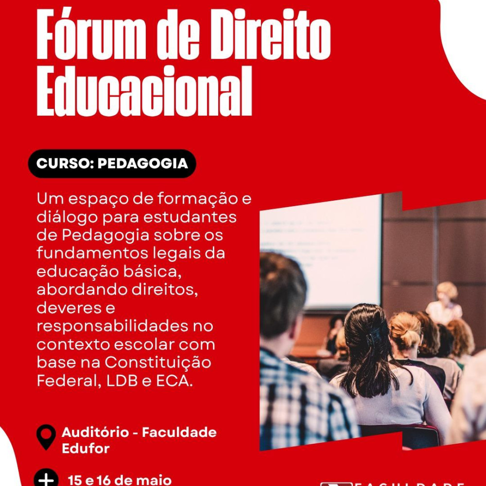 Projeto de extensão - Fórum de Direito Educacional