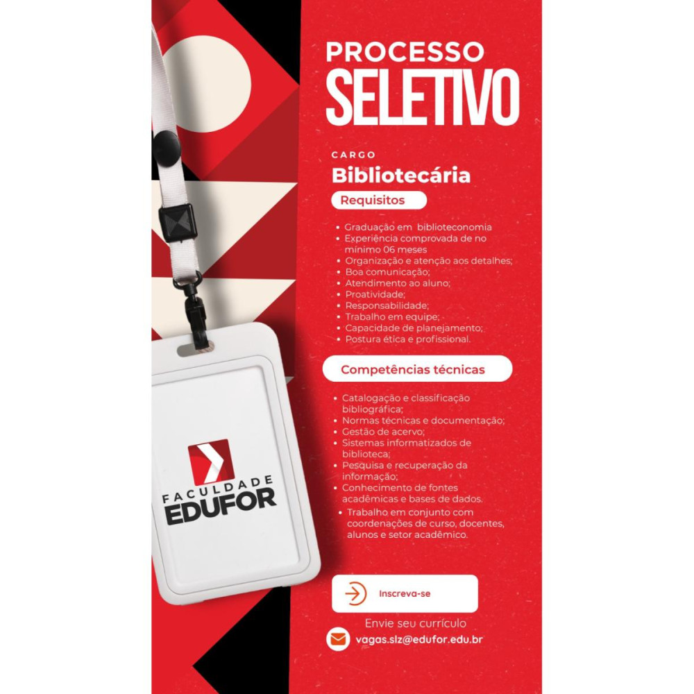 Processo seletivo - Bibliotecária