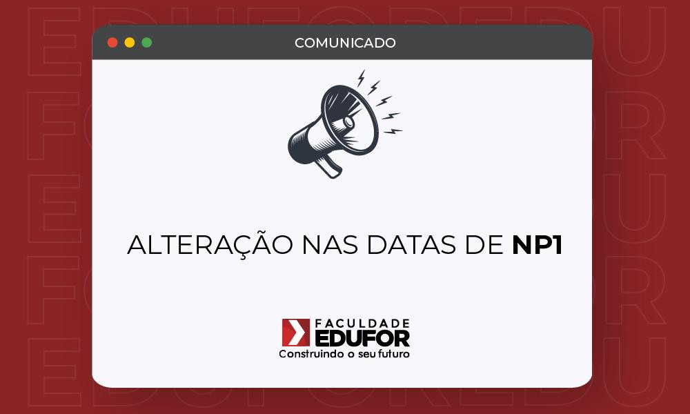 Alteração nas datas de NP1
