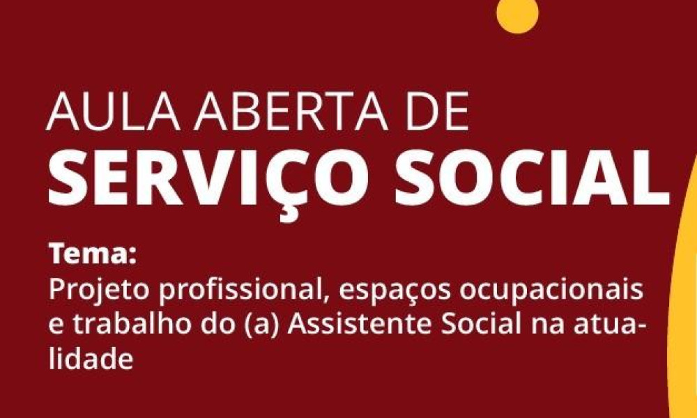 Aula Aberta de Serviço Social será realizada na Faculdade Edufor