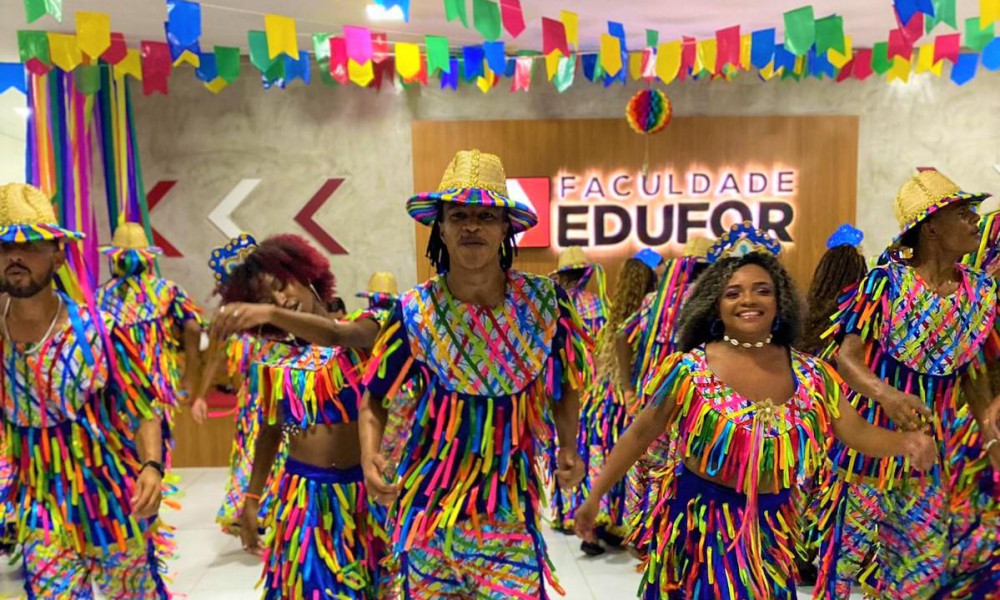 Noite junina é realizada na Edufor São Luís para celebrar a cultura do São João na comunidade acadêmica