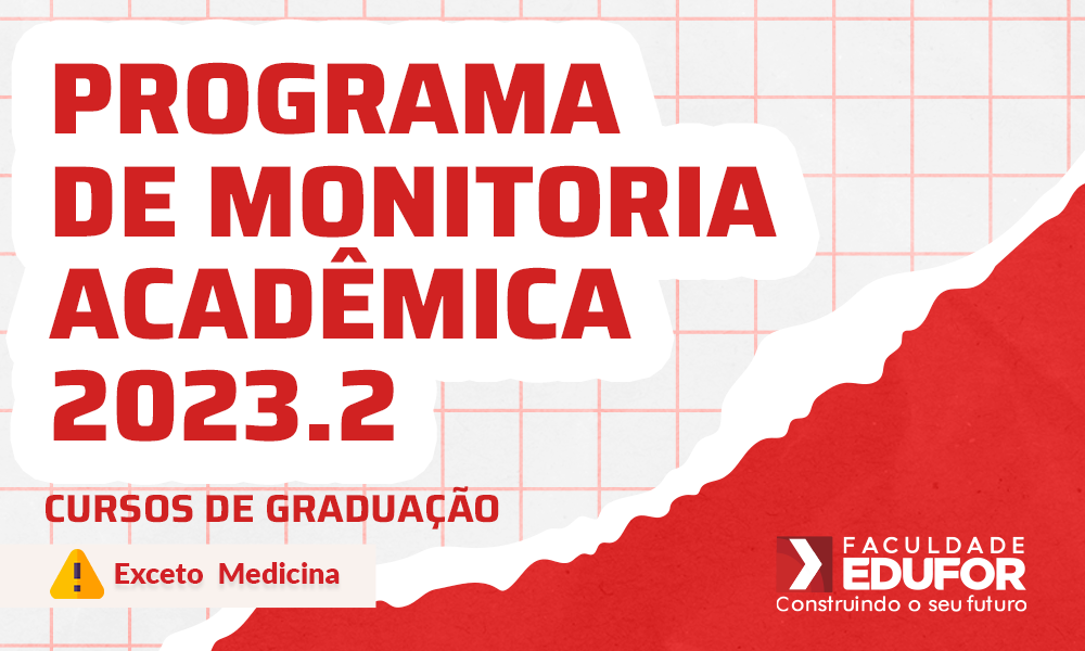 PROCESSO SELETIVO PARA O PROGRAMA DE MONITORIA ACADÊMICA 2023.2