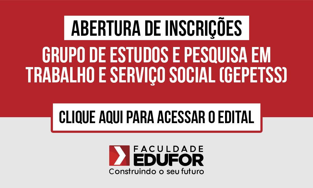Curso de Serviço Social da Edufor lança seu primeiro grupo de pesquisa GEPETSS