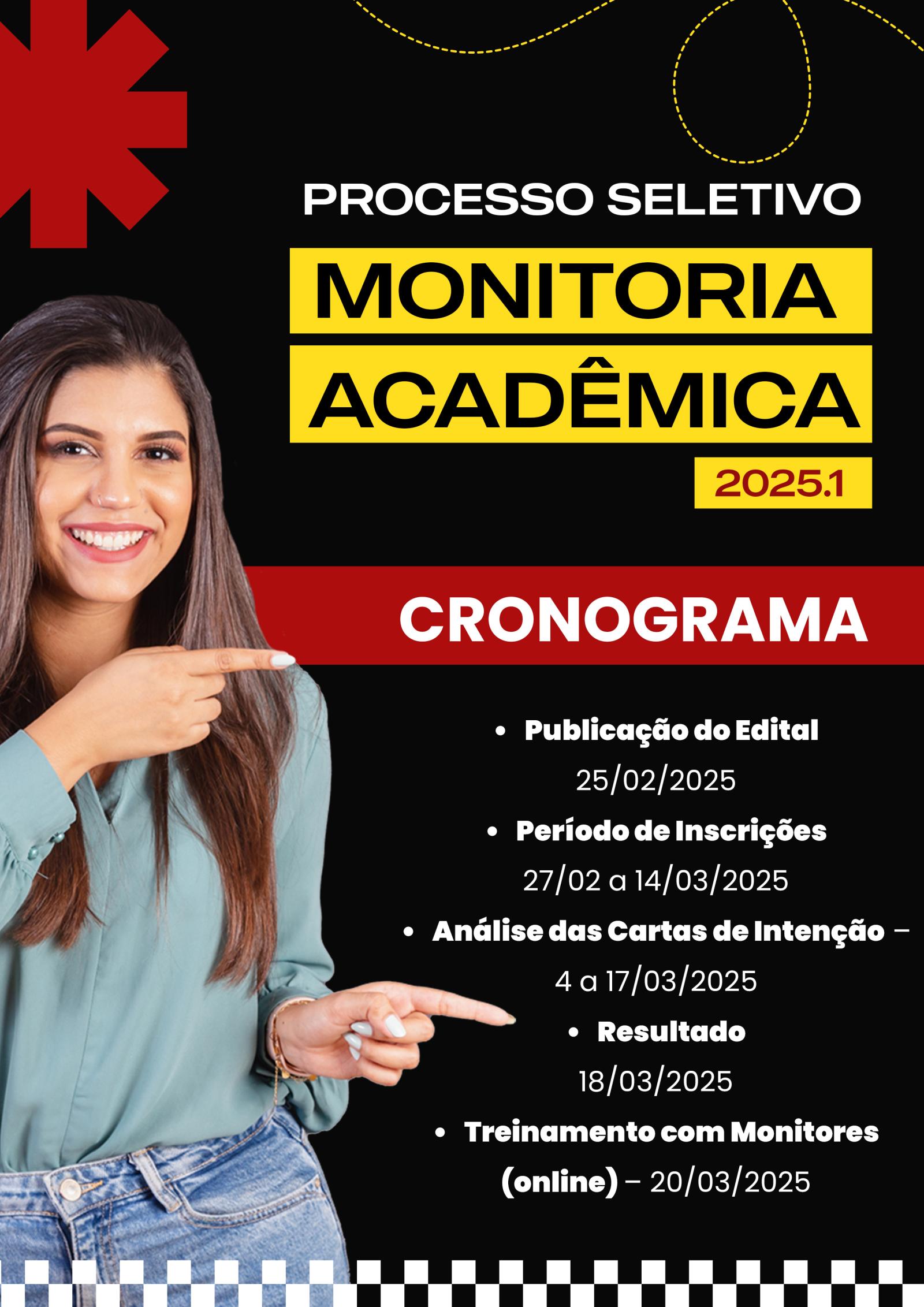 Participe do processo seletivo de monitoria 2025.1